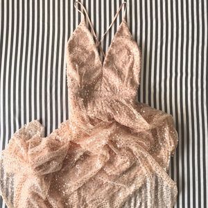 Medium Lulus Jane Ann Blush Pink Sequin Maxi Dress